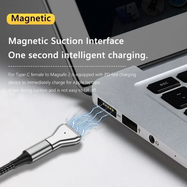 Magnetischer Typ C USB PD Schnellladungsadapter -Anschluss weiblich zu Magsafe 2 1 für MacBook Air/Pro Mobiltelefonzubehör