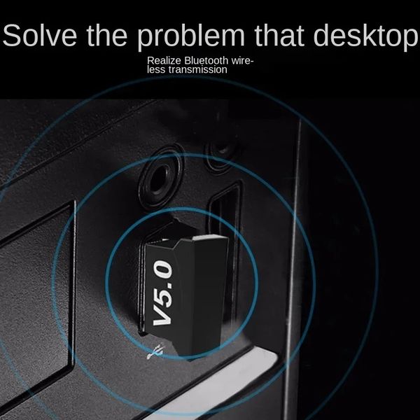 2024 Adaptador USB Bluetooth BT 5.0 Para PC Laptop Speaker Mouse sem fio Dongles Computador fone de ouvido BLE