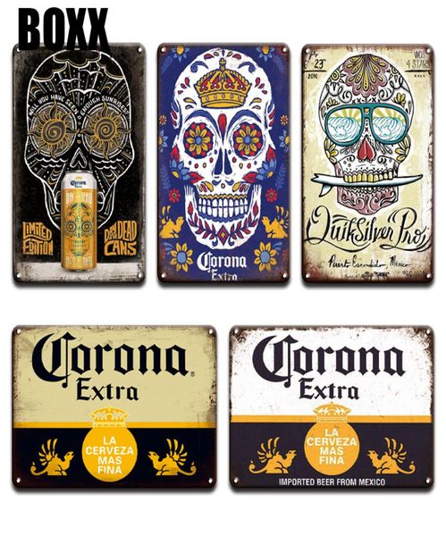 Neue Corona Extra Bier Poster Cover Wall Decor Metallschild Vintage Pub Bar Toilette Haus Strand Wohnzimmer Dekoration Zinnschilder1652843