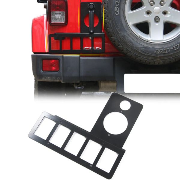 Accessori Porta della piattaforma di licenza posteriore per Jeep Wrangler JK 20072017 Accessori esterni automatici di alta qualità Styling per auto in metallo