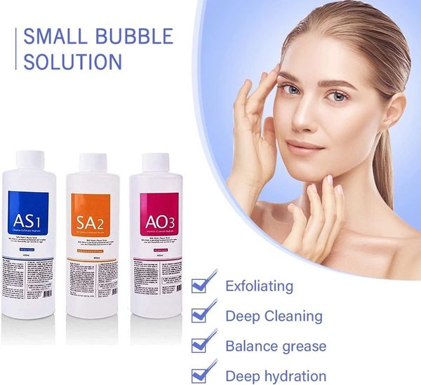 Großhandel Gesichtslösung AS1 SA2 AO3 für Wasser Sauerstoff Gesichtsmaschine Aqua Peeling Serums für die Gesichtsbereinigung