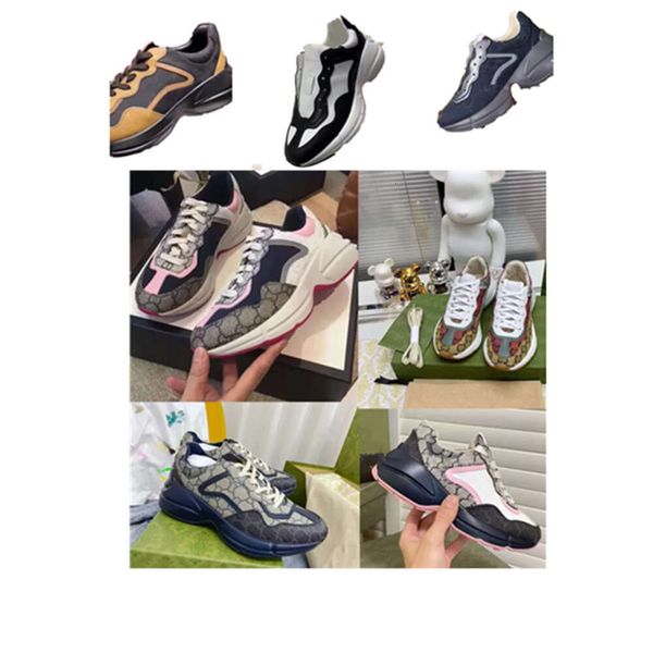 Dhgate Top Wholesale Top di alta qualità Rhyton Accensione di scarpe casual Sport pesanti Milico Runway Fashi