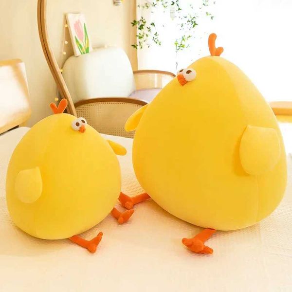 Animais de pelúcia de pelúcia Pillow de brinquedo de frango gordo divertido Simulação macia Pillow Pillow Doll Pillow cheio de animais como presente de férias para meninos e meninas B240515