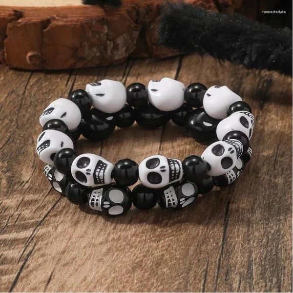 Strand Halloween Skull Acryl Perlen-Armband Exklusiv für grenzüberschreitende türkisfarbene Kopfbedeckungsfabrik