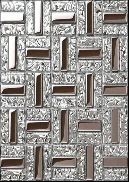 Elektropliertes Silberglas Mosaik Küchenwandfliesen Backsplash CGMT1902 Badezimmer Duschfliesen6714140122135