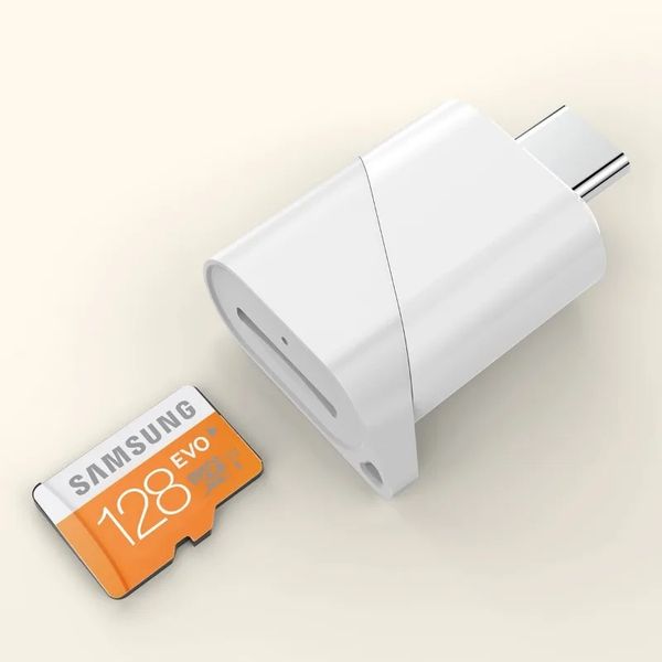 Читатель карт TF Micro SD Memory Mini to Type C OTG Adapter USB C Мобильный телефон Высокая скорость для MacBook Xiaomi Samsung