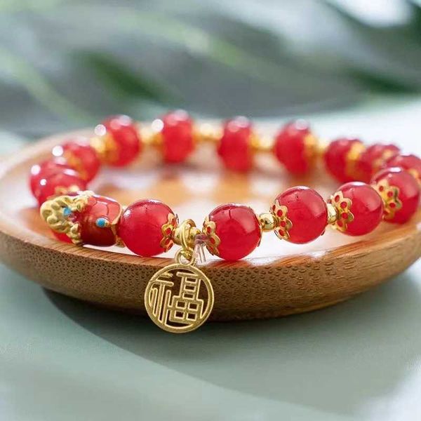 Pulseira chinesa lucky pixiu pulseira unissex charme verde vermelho bracelets feng shui riqueza boa sorte jóias amizade presente de aniversário presente