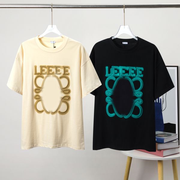 Designer T-Shirt Sommer Herren-T-Shirt Paar kurzärmeliges Modetikett Brust Buntes Buchstaben besticktes Baumwollrunde Hals T-Shirt Lose Korean Fashion XS-L