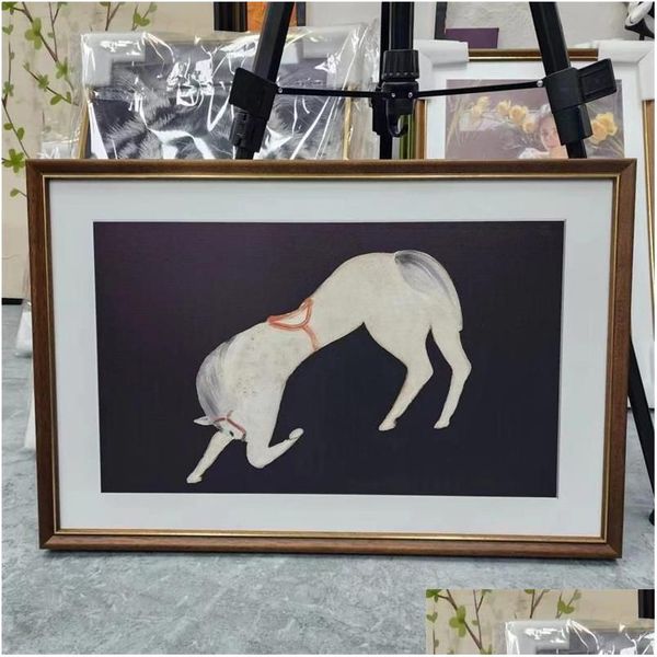 Картины животных живопись гостиной, украшение бутика, лошадь, холст, печать винтажные картин