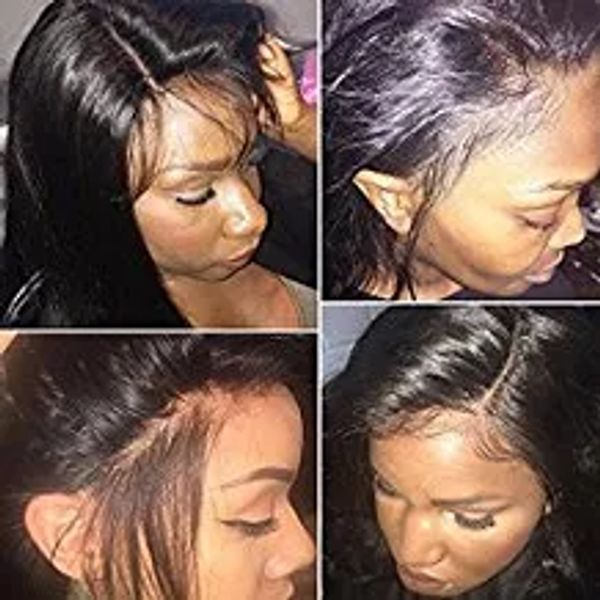 Peruca 360 cabelos humanos peruca de renda cheia para mulheres negras reais 100% virgem suave sedosa 130% Denisty HD invisível perucas frontais Bone Straight DI