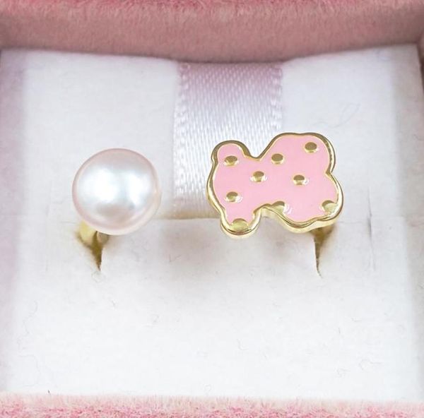Gioielli incantesimi che producono Boho Style 925 Sterling Silver Bear 14K Gold Pearl Rings for Women Men Girl Finger Set Bridal Wedding B2363807