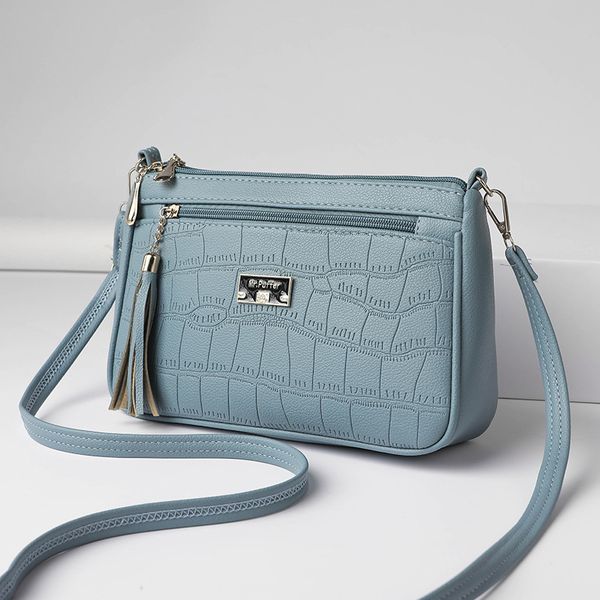 Taschen Frauen 2024 Neue Mode -Crossbody -Tasche Einfacher koreanischer Stil große Kapazität strukturierte weiche Leder -PU -Schulter -Mobiltelefon Frauen -Tasche