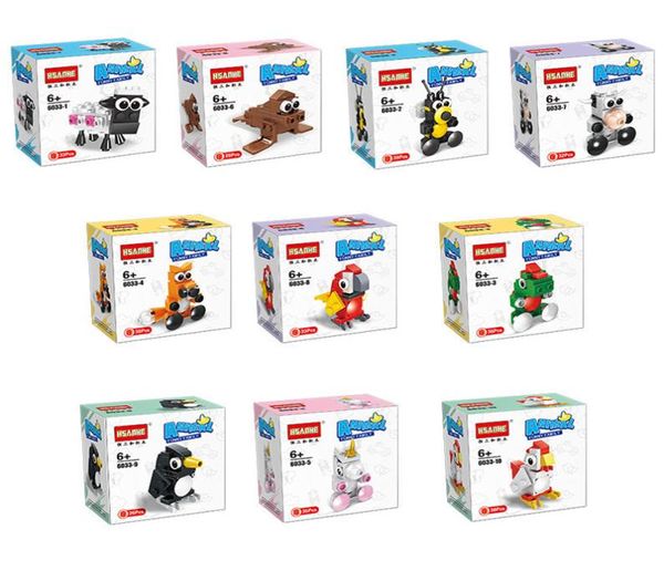 Minifig per animali educativi Blocchi di pecora Fox Sheeps Brick Mini Action Figure Doll Toy per 9402175