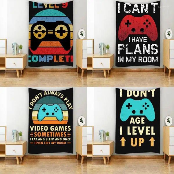 Wandteppiche Fashion Video Games Handle Remote Player Tapestry Wall Hanging Art Room Decor Ästhetische Schlafzimmer Hintergrund