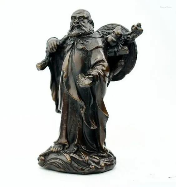 Dekorative Figuren archaisieren Messing Bodhidharma Buddha kleine Handwerkstatue