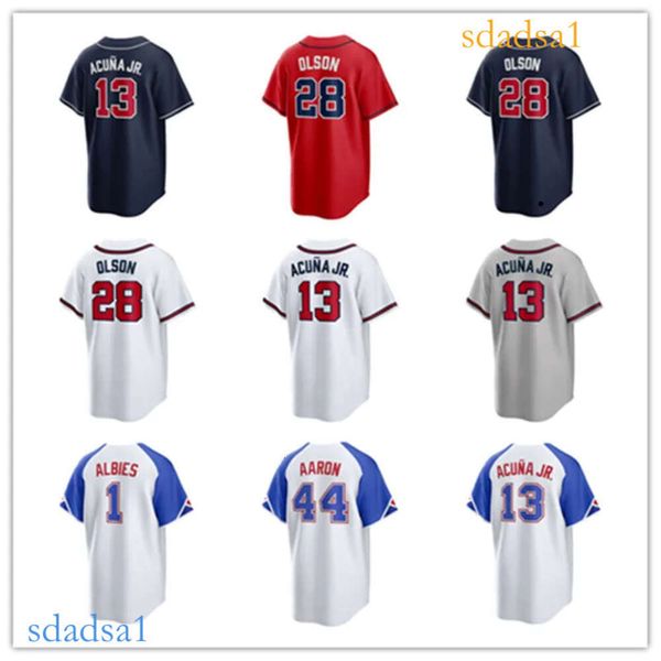 Maglie da baseball personalizzate ME Wome Youth 3 Murphy 29 Joh Smoltz 31 Maddux 23 Michael Harris II 54 Max Fried 51 Chris Sale 11 Arcia 13 Roald Acua Jr. Matt