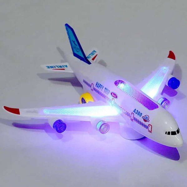 Outros brinquedos de aeronaves de aeronaves de brinquedo de energia para economia de energia infantil 360 girating elétrico a380 model flash model flash childrens briny s245163 s245163