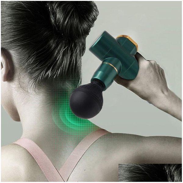 Massaggio pistola mini vibrare la fascia elettrica rilassamento muscolo maschile attrezzatura di fitness dispositivo di terapia di nodo m di consegna caduta sport outd otxms