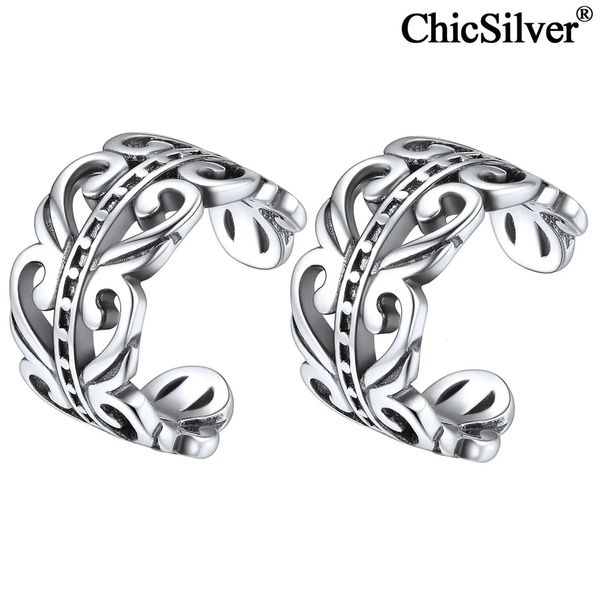 Ohrmanschette Ohrringe Frauen 925 Sterling Silber Irish Celtic Knot Clip auf Knorpelhelix-Manschetten Nicht-Piercing-Schmuck 240516