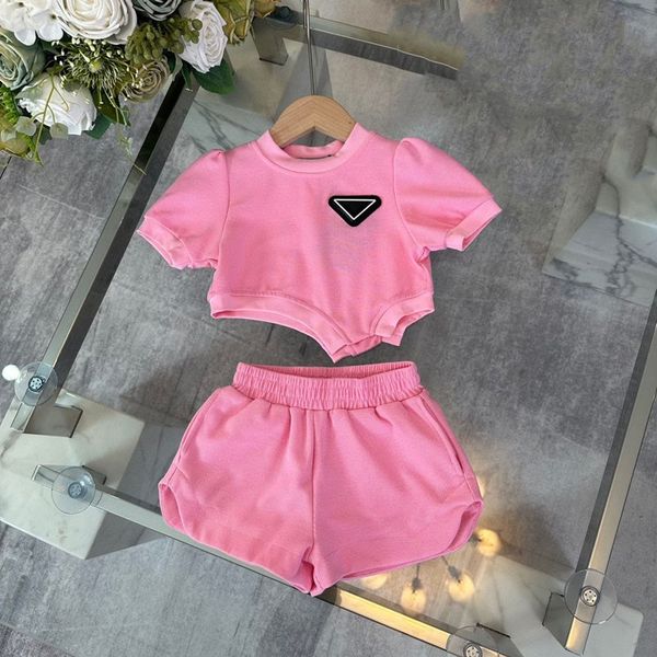 Brand Designer Brand Girls Abbigliamento Pink Set Bambini per bambini vestiti estivi Thirts Luxurt Shorts Traccetta