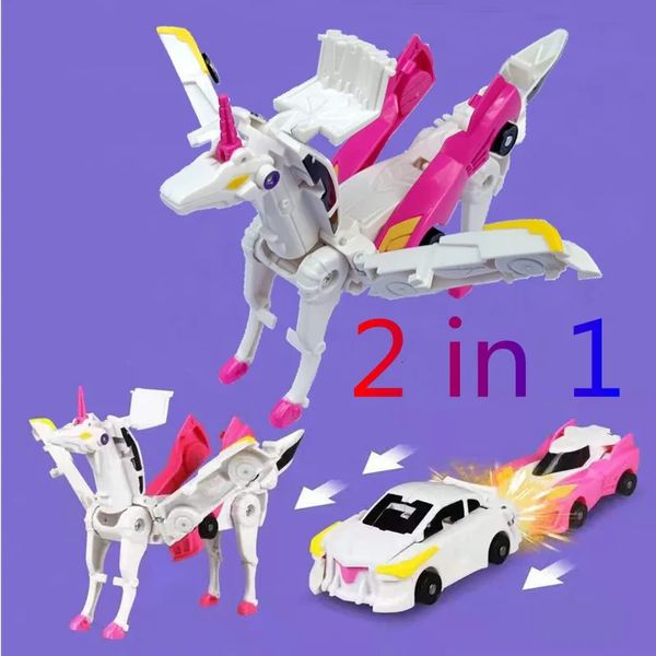 Hallo Carbot Unicorn Mirinae Prime Series Body Robot Kit Spielzeug Modelle 2 in 1 Einschritt Modell Deformed Car Model Children Toys 240516