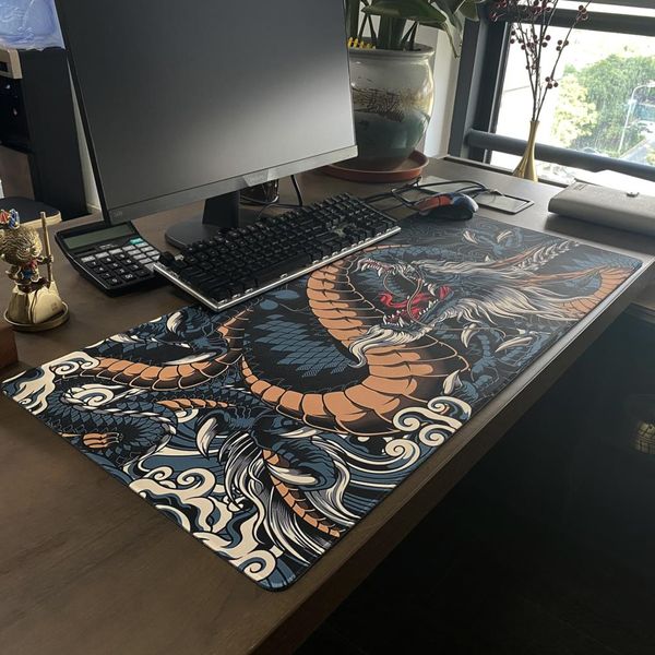 Accessori da gioco di draghi cinesi di grandi dimensioni per mouse HD Office Computer tastiera tastiera MousePad XXL PC Gamer GreekMyth Desk Mat 100x50cm