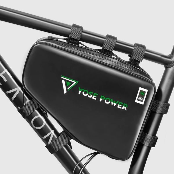 Yose Power Electric Bike Borsa per batteria al litio Borsa impermeabile Triangolo Ebike Borsa di stoccaggio per esterni per biciclette 240516