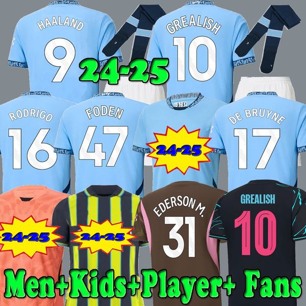 Thailand Manchester City Fußballtrikot 2020 2021 STERLING DE BRUYNE KUN AGUERO 20 21 Fans Spielerversion Mann City Trikot Fußballtrikot Tops Herren und Kinder Kit