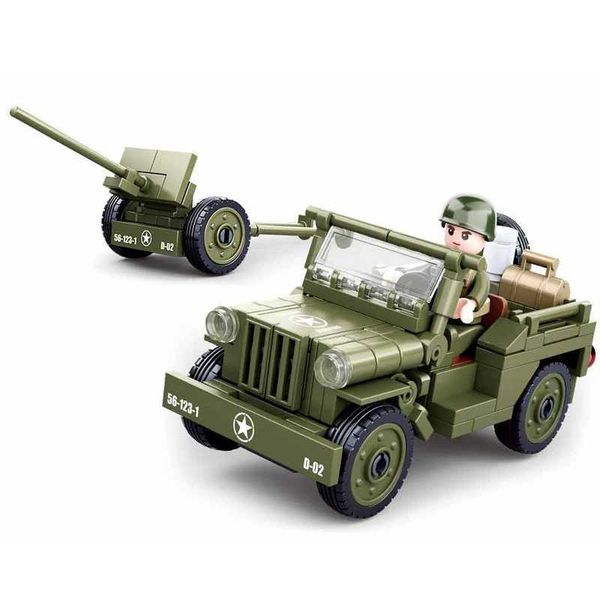 Blocks Sluban World Seconda Seconda Seconda Guerra Mondiale Normandia di sbarco americano Willy Jeep Building Building World Seconda Seconda Guerra Mondiale Block Classic Model Childrens Toy Boy WX WX