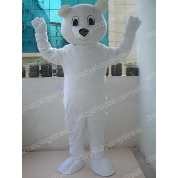 2024 Высококачественный полярное медведь костюм костюм аниме Рождественский Хэллоуин Рекламный день рождения Бесплатный размер взрослого