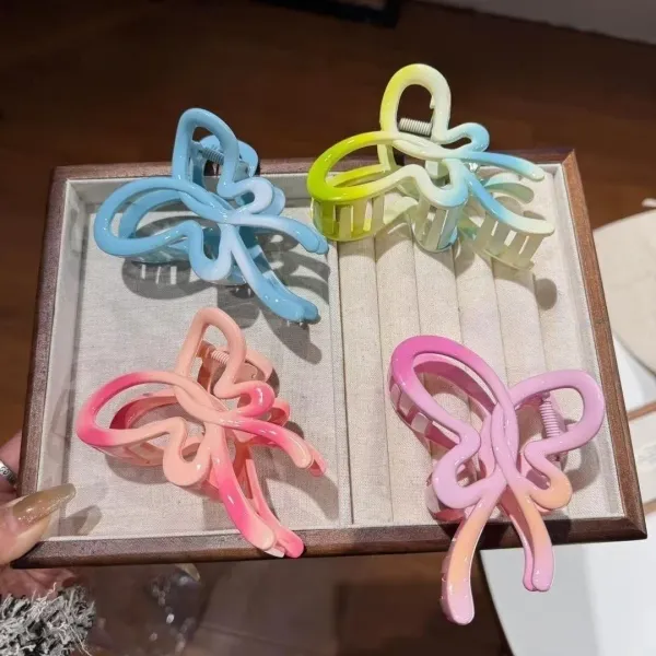 10,5 cm Corea grande donna adorabile gradiente a farfalla capelli peli artigli clip per capelli di moda barrettes per ragazze accessori per capelli per ragazze