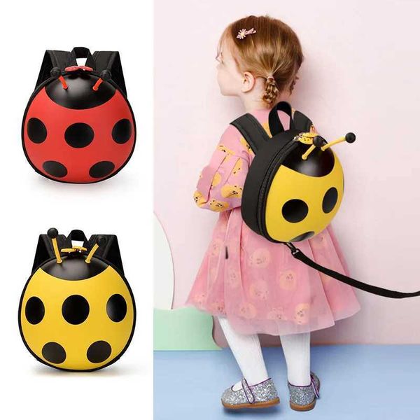 Mochilas Ladybug Kids School School School Backpack Backpack fofo Chafer de bebê Backpack Ladybug Childrens Backpack D240516