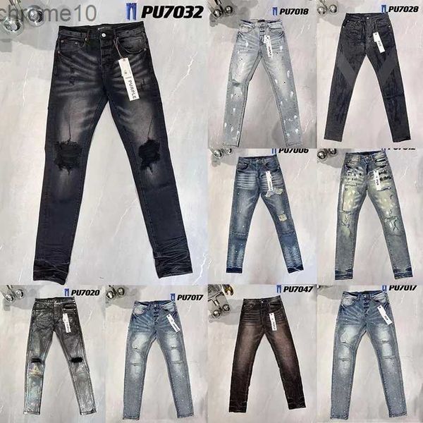 Designer jeans masks skinny desig 55 colori pantaloni lunghi ricamo adesivi ippop rettilinei slim denim dritta streetwear all'ingrosso 29-38 jeans viola pusc