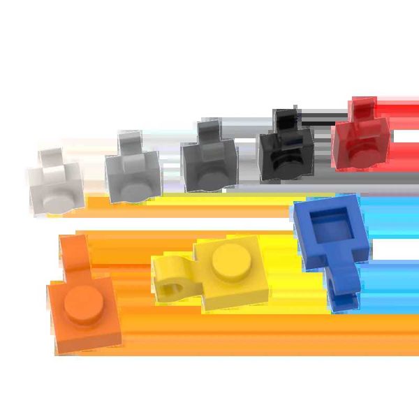 Küchen spielen Lebensmittel 10 Stücke MOC -Teile 61252 Spezialbrett 1 x 1 mit Clip 6019 kompatibler Ziegelbau DIY Assembly Building Block Particle Childrens Hirnspielzeug S24516