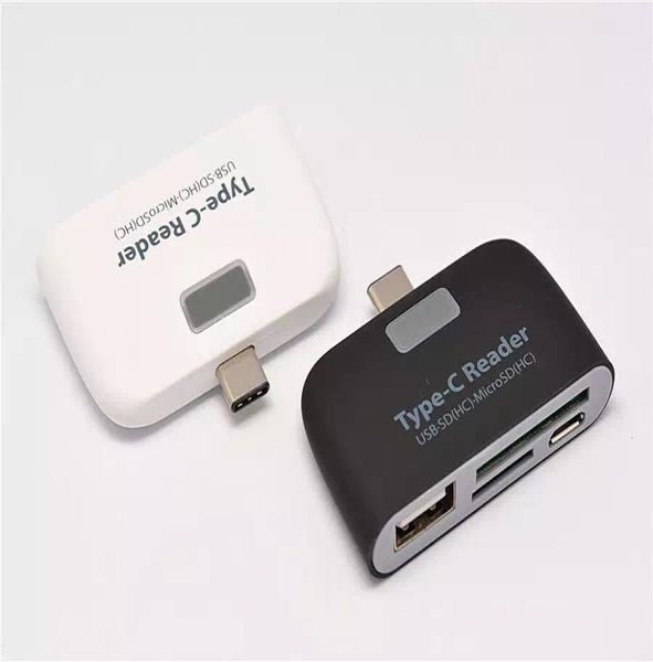 Novo USB 31 Hub T Tipo C TF SD Micro USB Porta Adapter Card Card Reader com função OTG para Android Phone PC2971527