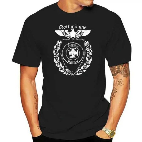 Мужская футболка хлопковая футболка Герман Железный Крест Бог и наша немецкая футболка мода негабаритная футболка моя героическая академия мое тело мое выбор T240515