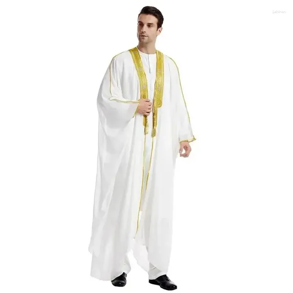 Abbigliamento etnico Ramadan Abayas per vestiti di preghiera uomini kebaya open musulmani kimono abaya tacchino arabo islam djellaba homme robe pakistan