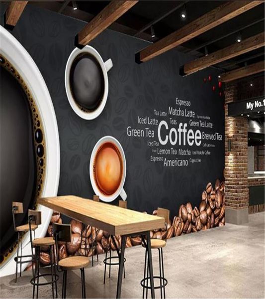 Wallpaper bar 3d bar per caffetteria carta da toeletta europea e americana HD Digital Printing Humre Home Decor Painting Mural Wallpapers5116460