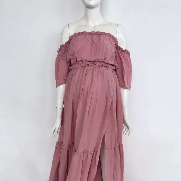 Pure Cotton Boho Photography Удобное винтажное беременное платье с коротким рукавом для беременности фотосессия