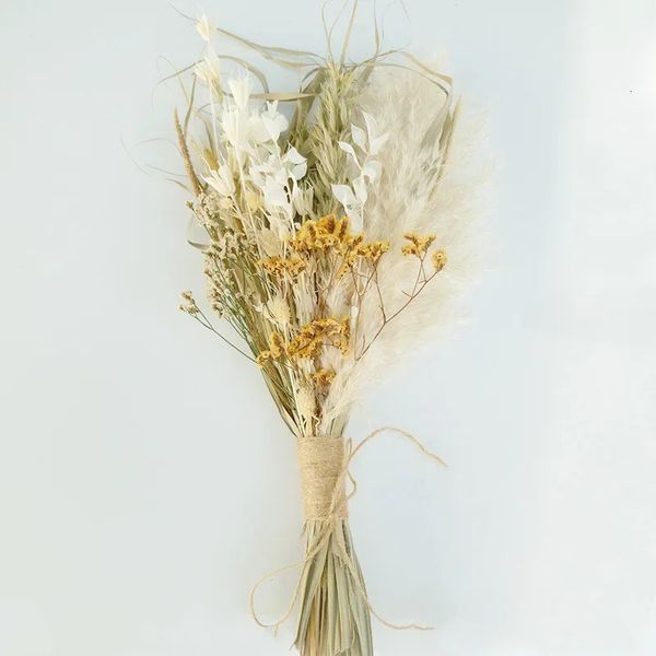 Pampas Flowers secchi code coniglietti erba bouquet per matrimoni decorazioni amante amante in flusso di ghiottlisti pampa boho decorazione del vaso domestico 240515