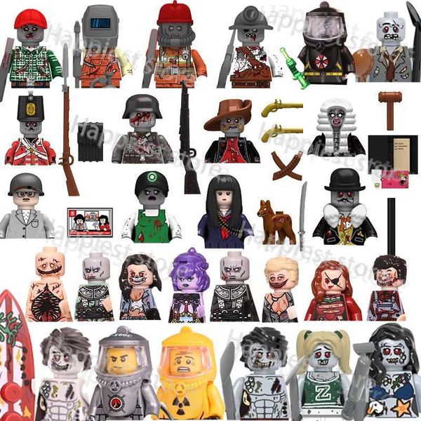 Altri giocattoli MOC City Halloween Zombie Walk Death Ghost Figure Building Builds Blocks Blocks Brucs Tombstone Armi per bambini Gifts Toys S245163 S245163