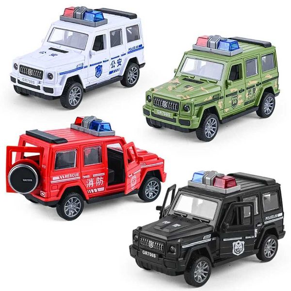 Modelo Diecast Cars 5 Estilo simulado cenário de incêndio Mini Pullback Toy Car Modelo
