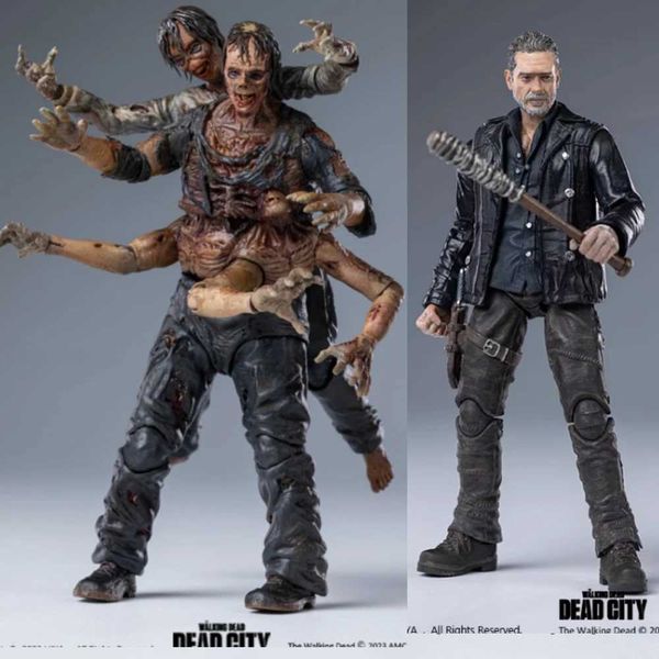 Action Toy Figures Hiya The Walking Dead Dead City Negan 1/18 Action Figure Hand Film Collection Film Collection Hobby Nominato Toy Gift S2451536