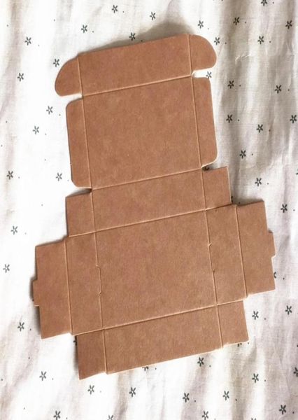 100 шт. Дешевая подарочная упаковка Kraft Cardboard Paper Boxsmall Натуральное мыло ручной работы Kraft Craft Boxkraft Carton Paper Box8741294