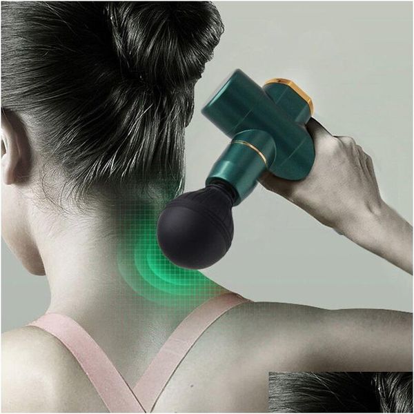 Massaggio pistola mini vibrare la fascia elettrica rilassamento muscolare mas equipaggiamento di fitness dispositivo di terapia di nodo m m droplese drop sports outd otzah