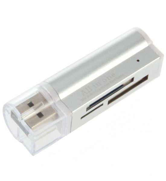 Universal Mini All in One USB 20 Reader di schede Multi Memory per Micro SD TF M2 MMC SDHC MS Pro Duo White Whole9711306