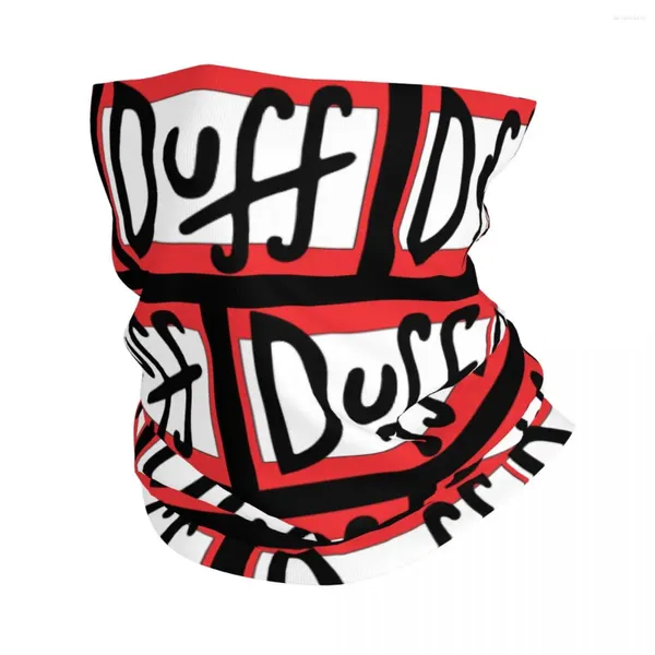 Schals Duff Beer Logo Bandana Hals Gamper bedrucktes Balaclavas Gesichtsmaske Schal Multifunktionales Stirnbandfischen Unisex Erwachsener Windproof