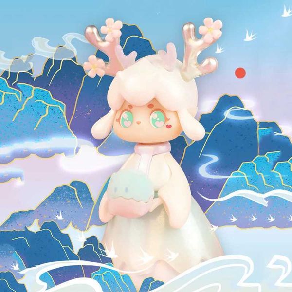 Box Blind Box Blind Box Toys Miao Mountain and Sea Series Surprise Box Action Figure Figura Desktop Desktop Bambola Girl Girl Collection Y240517