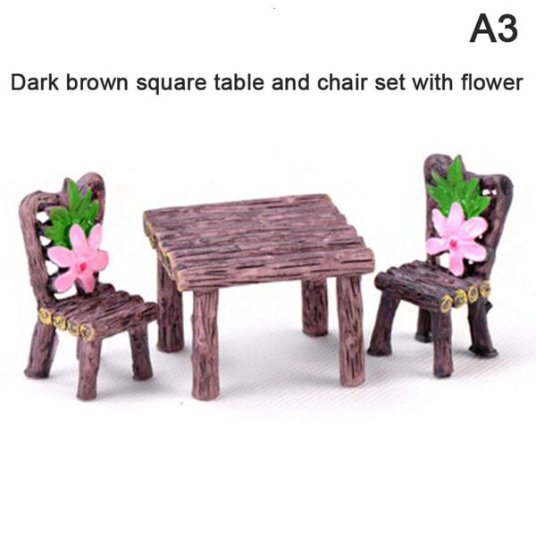 Nuovo tavolo da mobili da casa e sedia calda per la casa Miniature da giardino in miniatura Terrario Figurine Accessori per bambole decorazioni