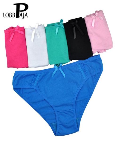 Lobbpaja lote inteiro 12 PCs Mulher roupas íntimas Women039s Cotton Briefs Solid Sexy Ladies Girls Panties Intimates Lingerie M L XL9934160